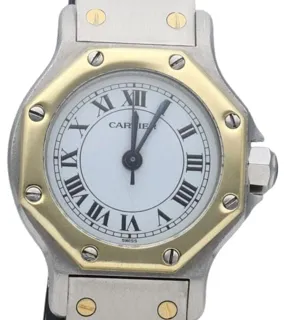 Cartier Santos 25mm Yellow Gold$Steel White