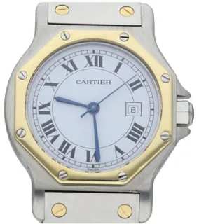 Cartier Santos 30mm Yellow Gold$Steel White