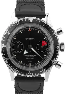 Croton Watch Co. Chronomaster Aviator 105-25249 Stainless steel Black