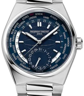 Frédérique Constant Manufacture Worldtimer FC-718N4NH6B 41mm Stainless steel Blue