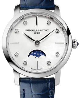 Frédérique Constant Slimline Moonphase FC-206MPWD1S6 30mm Stainless steel White