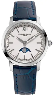 Frédérique Constant Slimline Moonphase FC-206SW1S6 30mm Stainless steel White