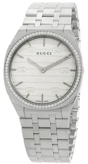 Gucci G-Frame YA163401 Stainless steel White