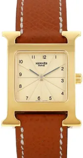 Hermès Heure H HH1.201 Gold-plated Champagne