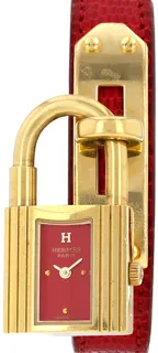 Hermès Montre Kelly KE1.201 Gold-plated Red