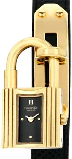 Hermès Montre Kelly Gold-plated Black