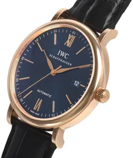 IWC Portofino IW356522 40mm Yellow gold Blue