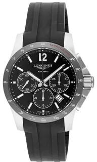 Longines Conquest L2.744.4.56.2 41mm Ceramic and Stainless steel Black