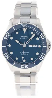 Mido Ocean Star M042.430.11.041.00 42.5mm Stainless steel Blue