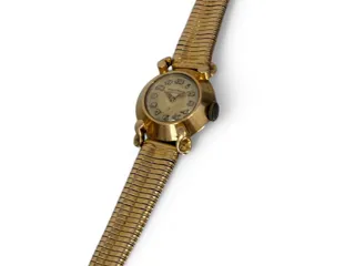 Movado 21mm 18k yellow gold Cream