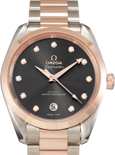 Omega Aqua Terra 220.20.38.20.56.001 38mm stainless steel$18K Sedna™ gold Gray