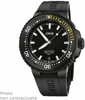 Oris AquisPro Date 0140077677754 49.5mm black titanium Black