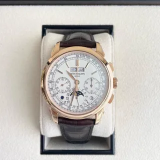 Patek Philippe Perpetual Calendar Chronograph 5270R Rose gold Silver