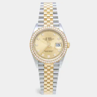 Rolex 126283RBR Stainless steel and 18k yellow gold Champagne