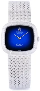 Rolex Cellini 4072 24mm White gold Blue