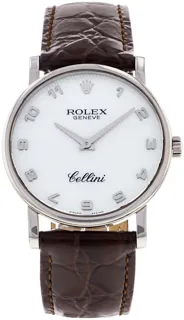 Rolex Cellini 5115/9 32mm White gold Mother of Pearl White