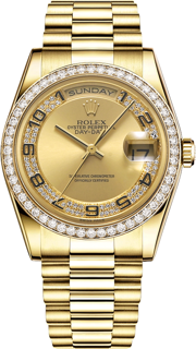 Rolex Day-Date "President" 18348 Yellow gold Rolex Diamond Myriad Arabic