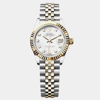 Rolex Lady-Datejust Stainless steel and 18k yellow gold White