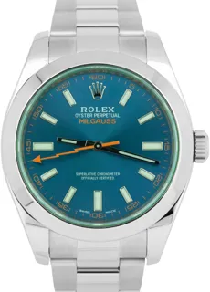 Rolex Milgauss 116400GV Stainless steel Luminous Blue