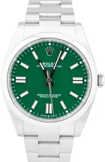 Rolex Oyster Perpetual 124300 Stainless steel GREEN