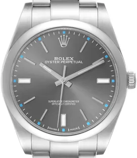 Rolex Oyster Perpetual 39 114300 Stainless steel Dark rhodium