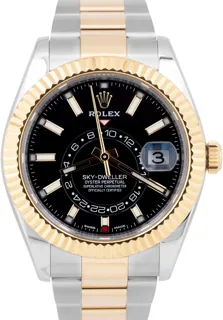 Rolex Sky-Dweller 326933 Stainless steel and 18k yellow gold Black