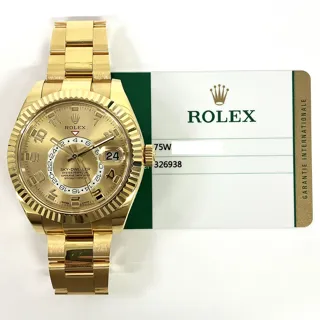 Rolex Sky-Dweller 326938 42mm Yellow gold Champagne