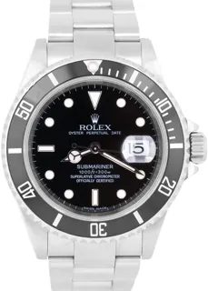 Rolex Submariner 16610 T Stainless steel Black