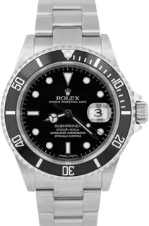 Rolex Submariner Date 16610 T Stainless steel Black