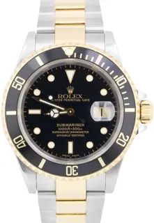 Rolex Submariner Date 16613 Stainless steel and 18k yellow gold Black