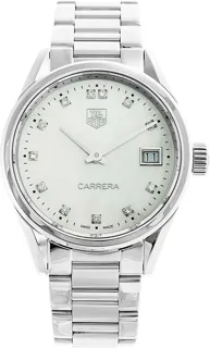 TAG Heuer Carrera Lady WBK1318.BA0652 36mm Stainless steel White