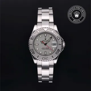 Rolex Yacht-Master 168622-0004 35mm Platinum and Stainless steel Silver