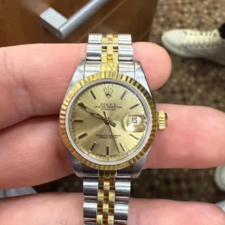 Rolex Lady-Datejust 69173 26mm Yellow gold and Stainless steel Champagne