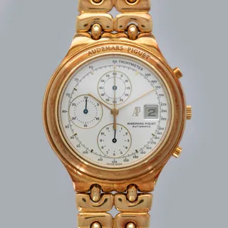 Audemars Piguet Huitième Chronograph 25644 40.5mm 18k yellow gold White