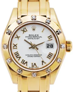 Rolex Pearlmaster 80318 18k yellow gold White