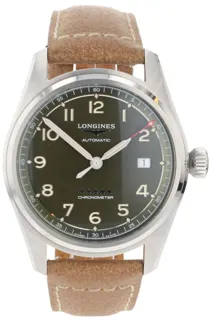 Longines Spirit L3.810.4 40mm Stainless steel green