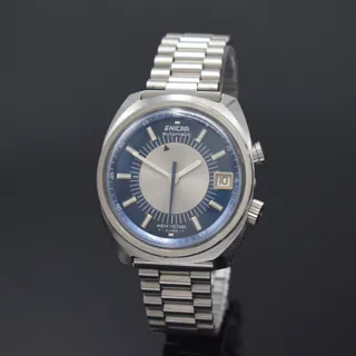 Enicar Memostar 298-01-01 39mm Stainless steel Blue and Gray