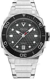 Alpina Seastrong AL-525G3VE6B Brushed/polished steel Gray