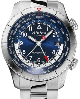 Alpina Startimer AL-255N4S26B 41mm Stainless steel Blue