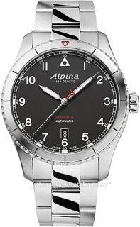 Alpina Startimer AL-525BW4S26B Stainless steel Black