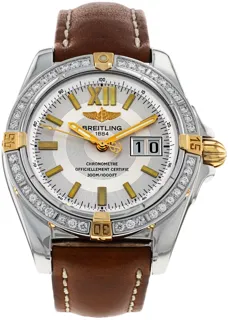 Breitling Cockpit B49350 41mm Yellow gold and Stainless steel Mother of Pearl White$Diamond