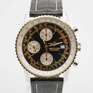 Breitling Navitimer D13022 41mm Yellow gold and Stainless steel Black