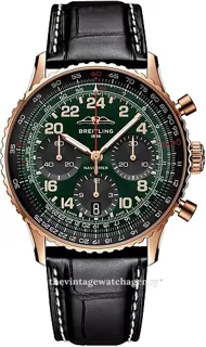 Breitling Navitimer RB12302A1L1P1 18k rose gold green