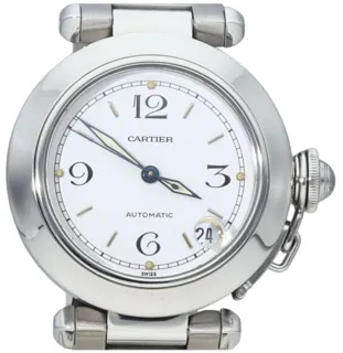 Cartier Pasha C 2324 Stainless steel White