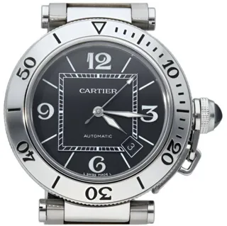 Cartier Pasha Seatimer 2790 / W31077M7 Stainless steel Black