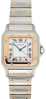 Cartier Santos Galbée 187901 29mm Yellow gold and Stainless steel White