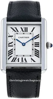 Cartier Tank Solo WSTA0028 brushed/polished steel Silver