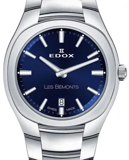 Edox Les Bémonts 57004-3BUIN 30mm Stainless steel Blue