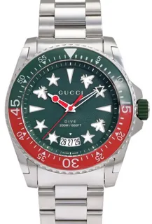 Gucci Dive YA136222 45mm Stainless steel Green