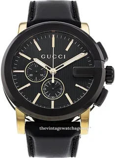 Gucci G-Chrono YA101203 gold toned steel Black